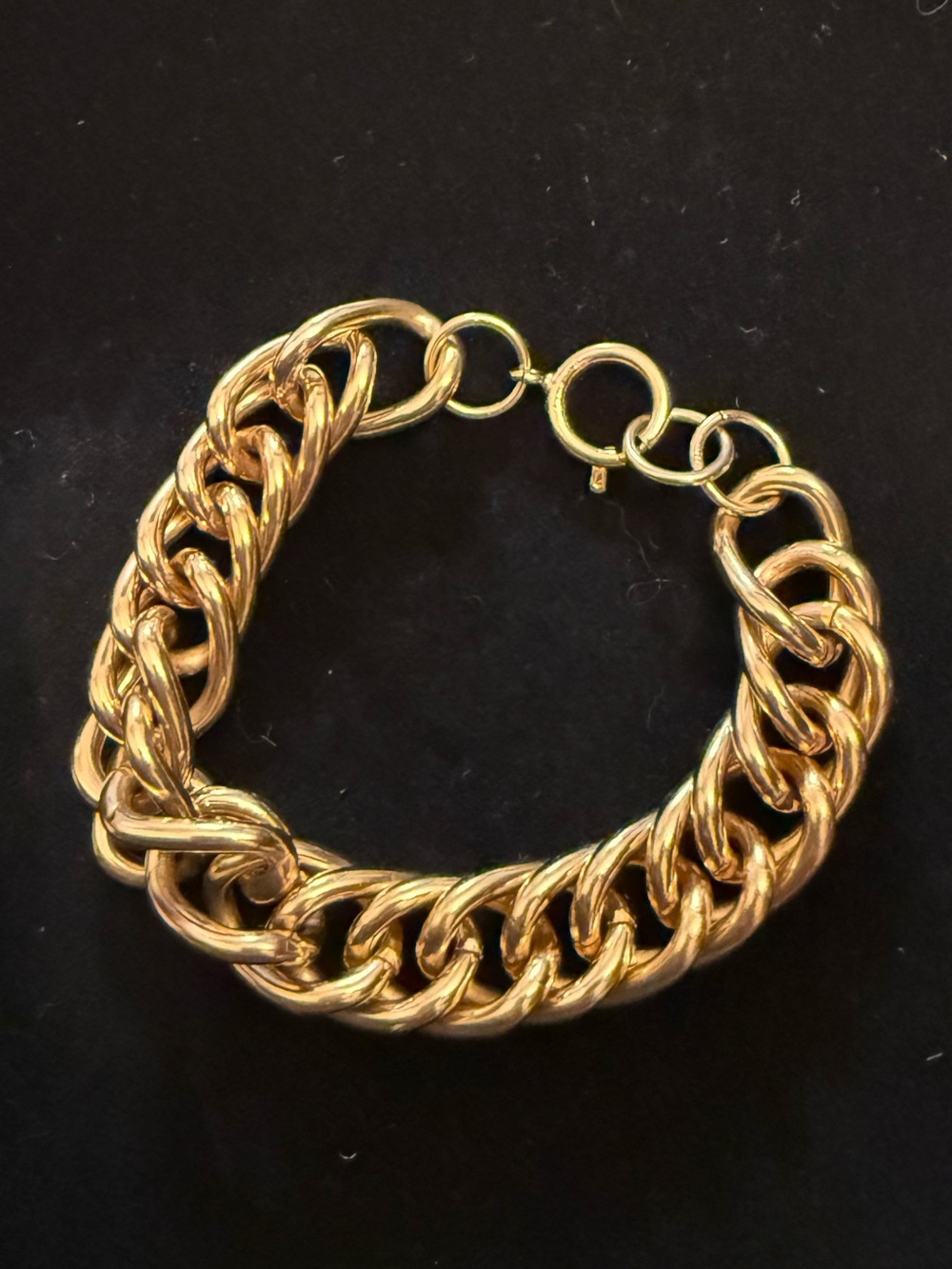 Vintage Chunky Gold Link Chain Bracelet - Women Jewelry